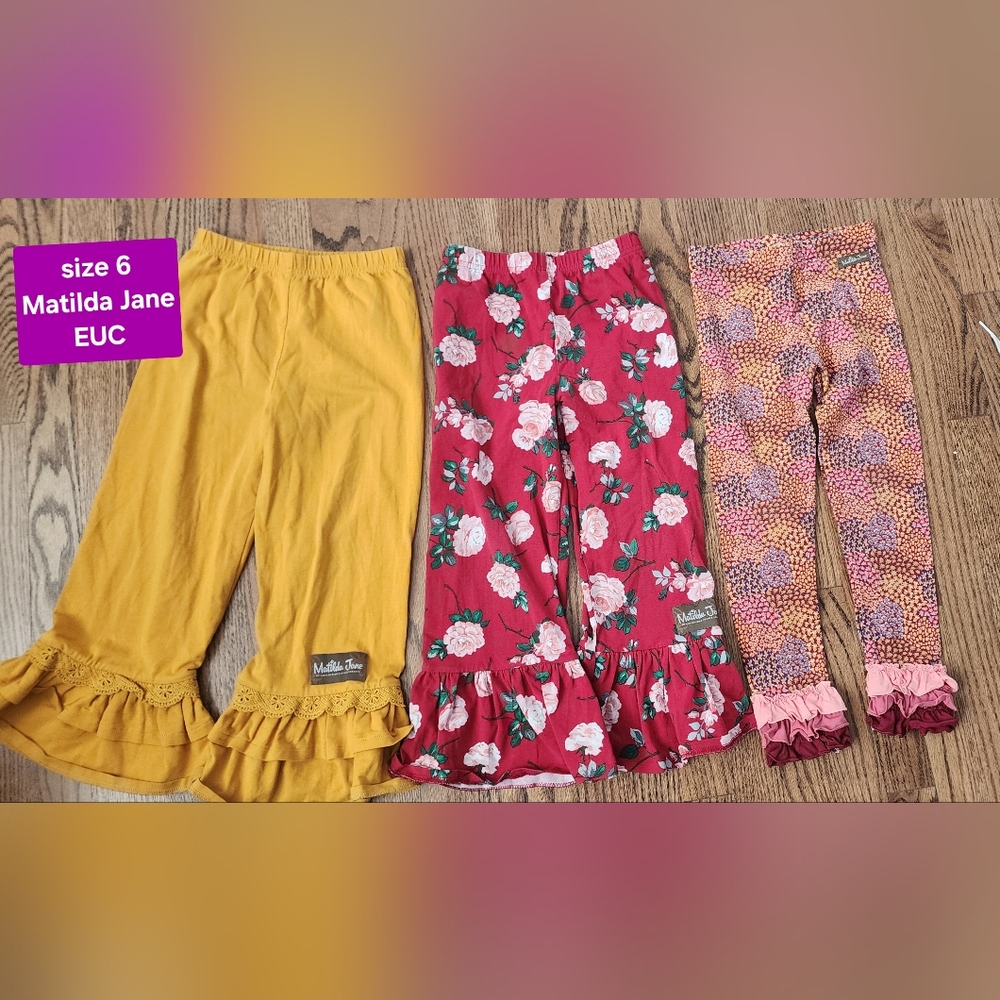 Matilda Jane Girls Floral Ruffle Pants